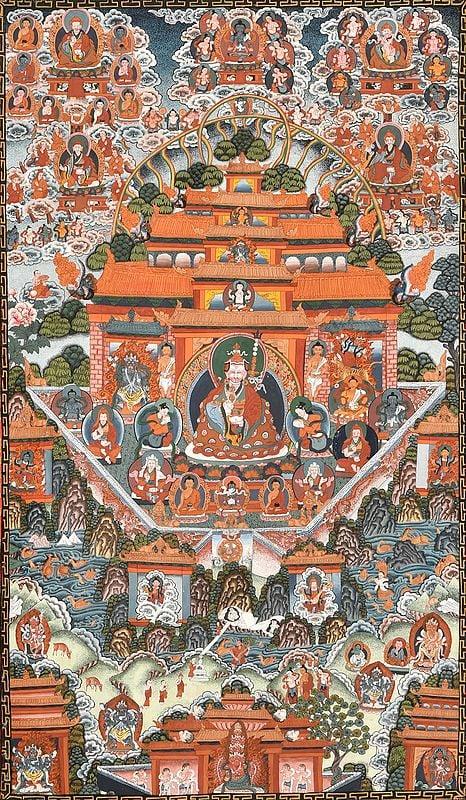 exotic india Museum Quality - Paradise of Padmasambhava (Tibetan Buddhist) 