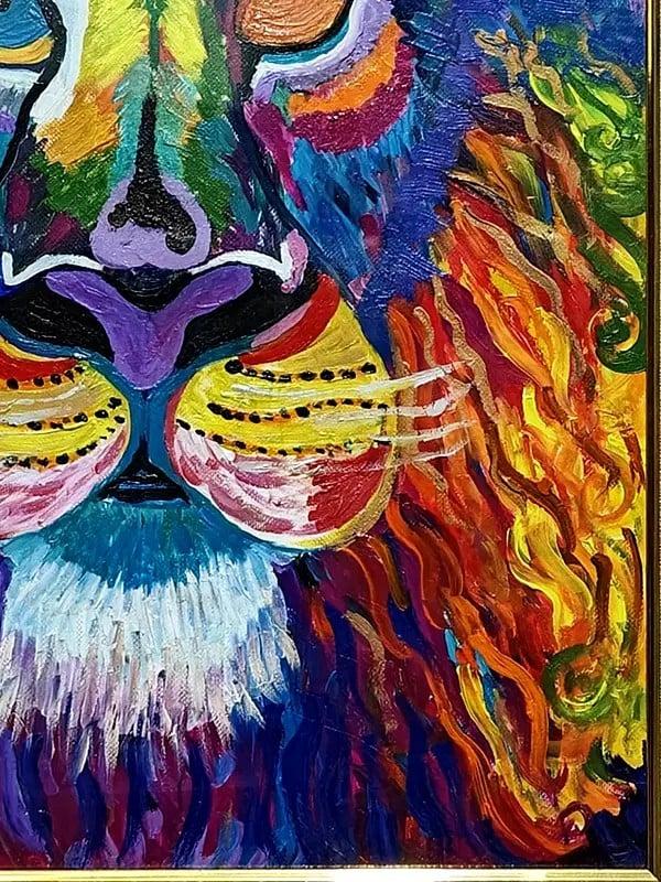 Exotic India Narasimha Incarnation Of Lord Vishnu | Oil On Canvas | By Meenu Kapoor 