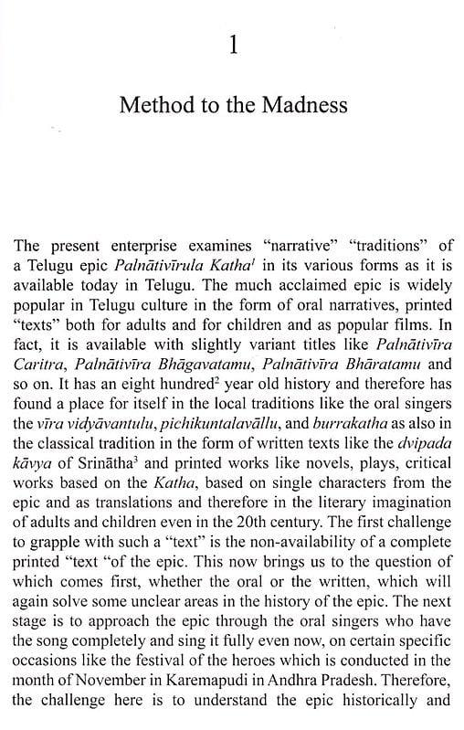 Exotic India Narrative Traditions Of A Telugu Epic: Palnativirula Katha 