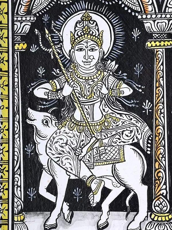 Exotic India Navadurga - Nine Forms Of Goddess Durga | Pattachitra Painting From Odisha 