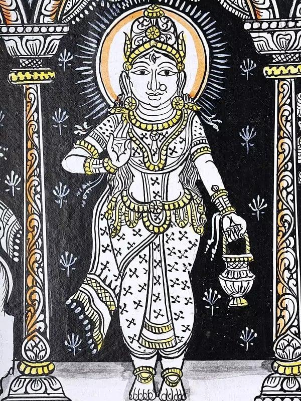 Exotic India Navadurga - Nine Forms Of Goddess Durga | Pattachitra Painting From Odisha 