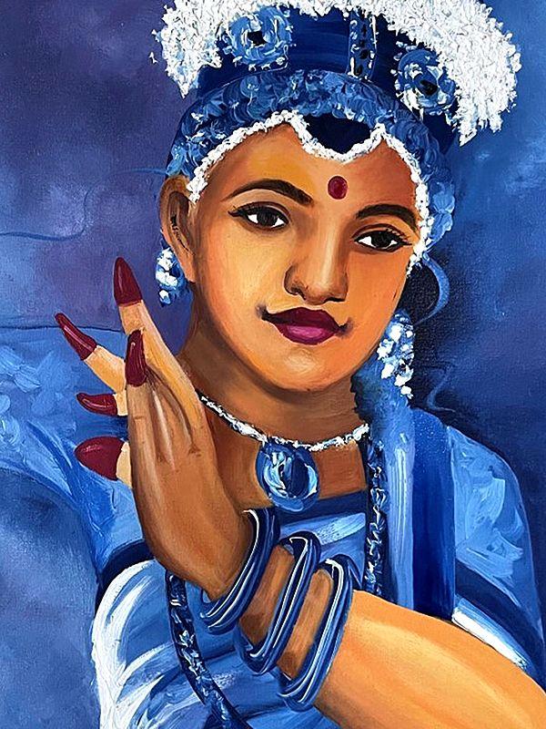 Exotic India Nrityakala (Set Of Two Paintings) | With Frame | Painting By Gurpreet Kaur 