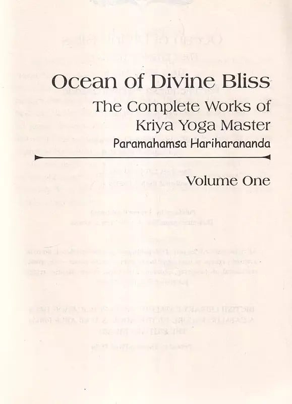 Exotic India Ocean Of Divine Bliss: The Complete Works Of Kriya Yoga Master (Set Of 10 Volumes) 