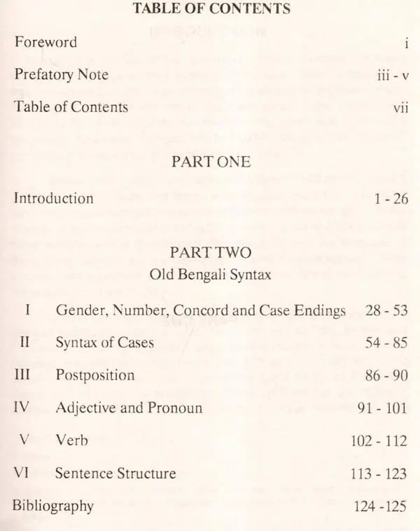 Exotic India Old Bengali Syntax (Romanized Bengali And English) 