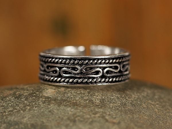 exotic india Open Patterned Ring | Sterling Silver Rings 