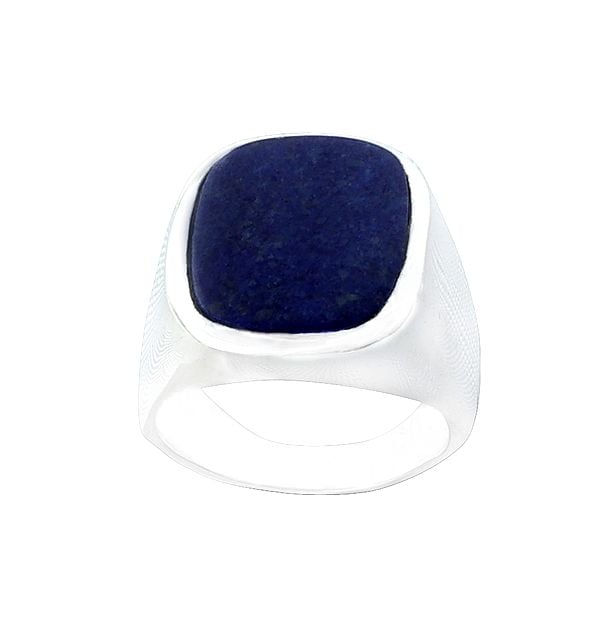 exotic india Oval Shape Sterling Silver Ring with Lapis Lazuli Stone 