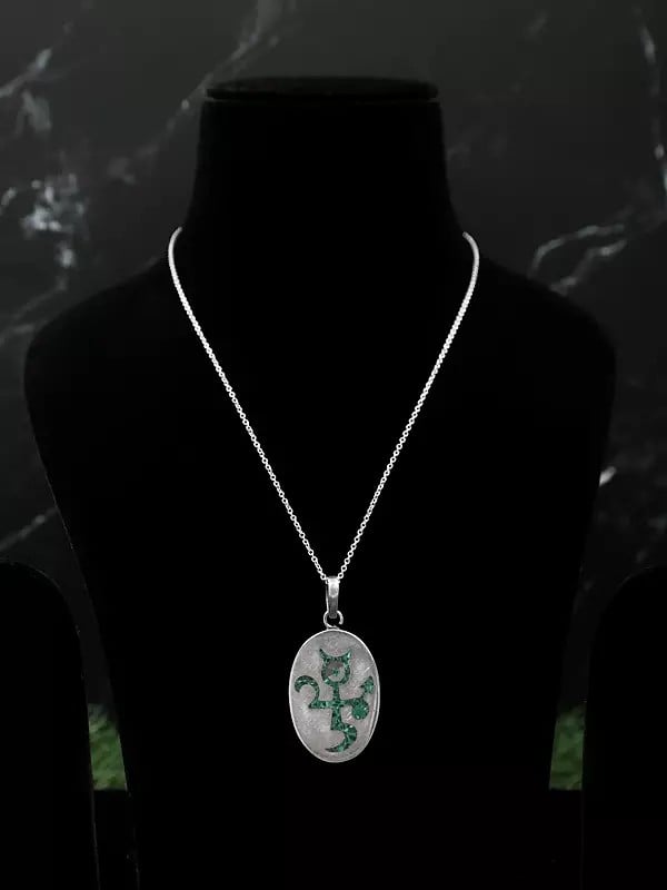 exotic india Oval Sterling Silver Pendant | Sterling Silver Jewelry