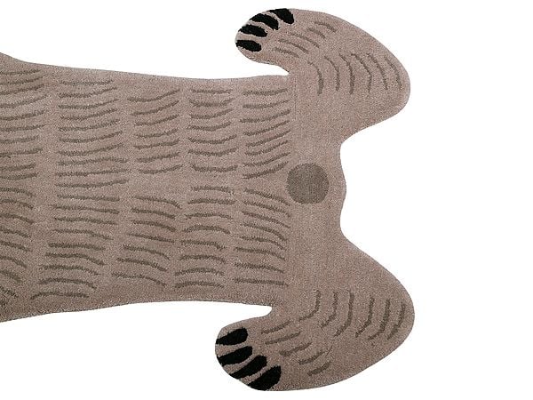 Exotic India Oxford-Tan Bear Wool Yogic Asana Mat From Mirzapur