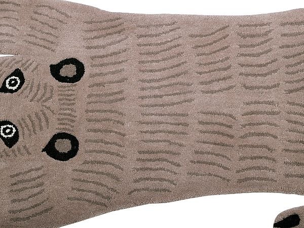 Exotic India Oxford-Tan Bear Wool Yogic Asana Mat From Mirzapur