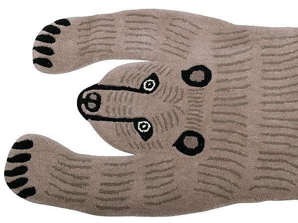 Exotic India Oxford-Tan Bear Wool Yogic Asana Mat From Mirzapur