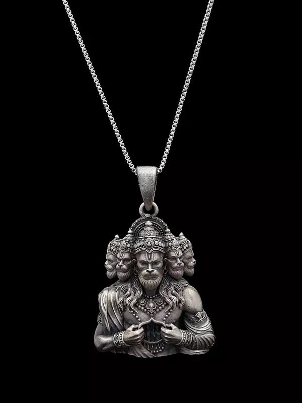 Exotic India Panchmukhi Hanuman Antique Finish Pendant 