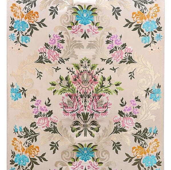 exotic india Papyrus Brocade Handloom Fabric from Banaras from the House of Kasim 