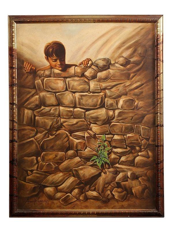 exotic india Passion For Life | Without Frame | Oil Painting on Canvas 