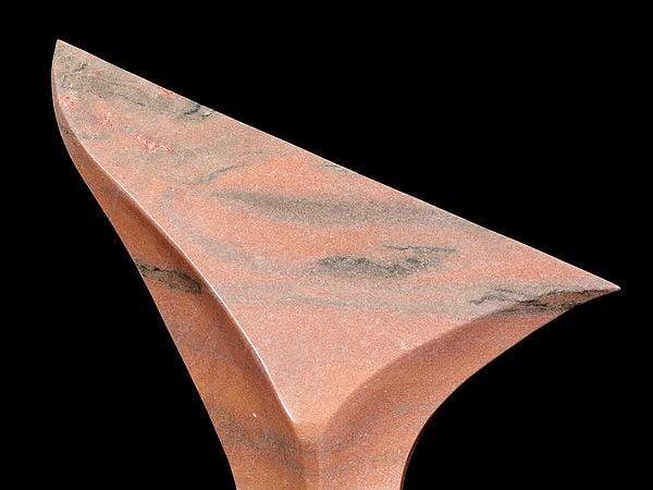 Exotic India Pink Stone Modern Abstract Art Sculpture 