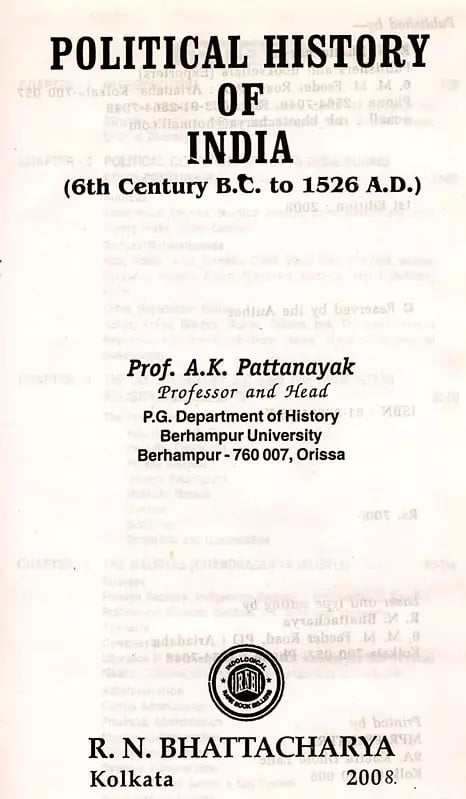 Exotic India Political History Of India- 6th Century B.C. To 1526 A.D. (An Old And Rare Book) 