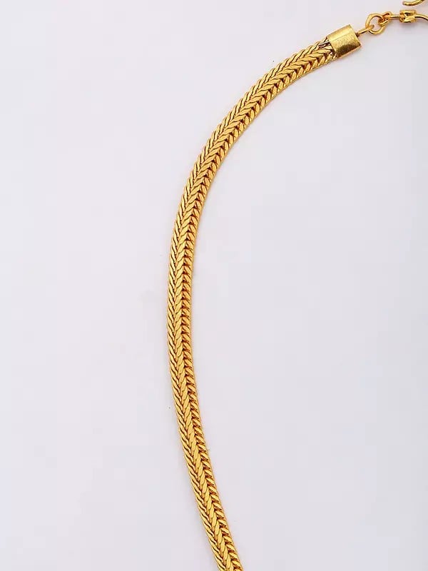 Exotic India Polki Diamond Studded Sterling Silver Necklace 