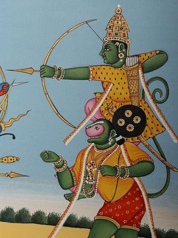 Exotic India Prabhu Shri Ram Killing Ravana (Dashanan)