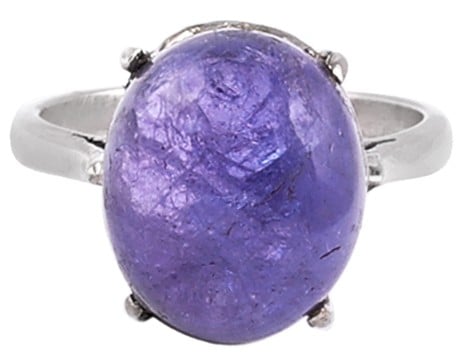 Exotic India Precious Kyanite Gemstone Ring With Sterling Silver 