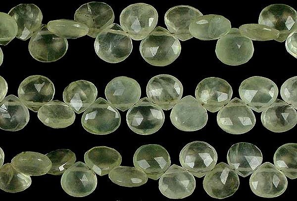 exotic india Prehnite Faceted Briolette | Semi-Precious Gemstone Beads 
