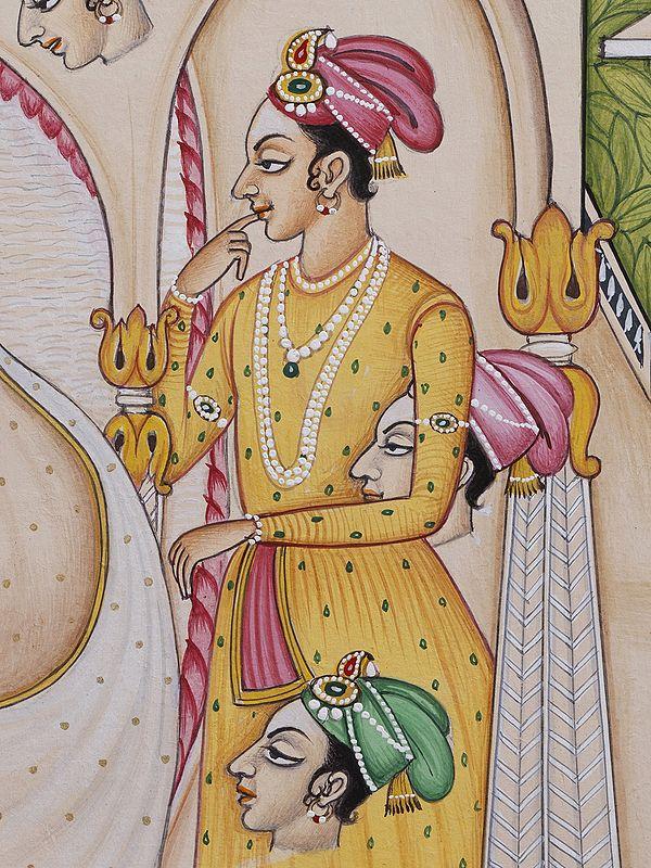 Exotic India Princes Dreaming About Her Prince | Watercolor On Paper 