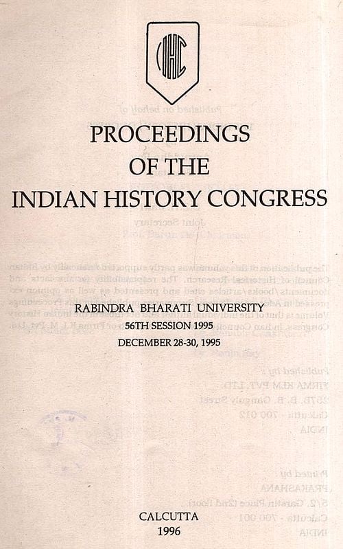Exotic India Proceedings Of The Indian History Congress (An Old And Rare Book) 
