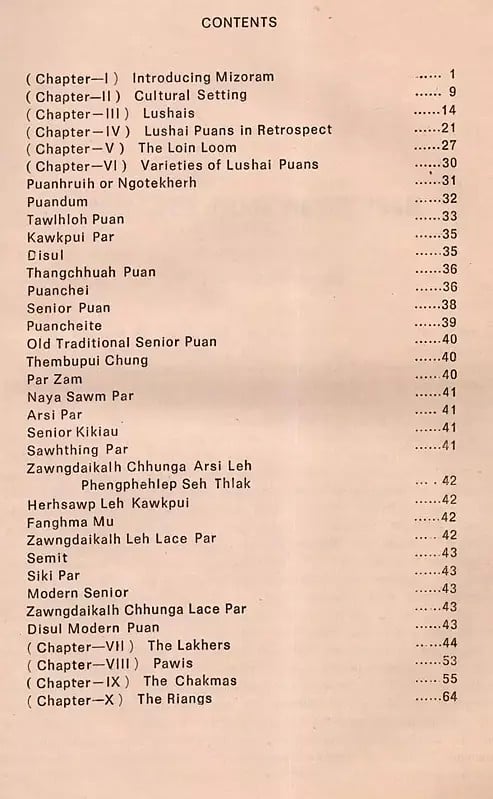 Exotic India Puan- The Pride Of Mizoram (An Old And Rare Book) 