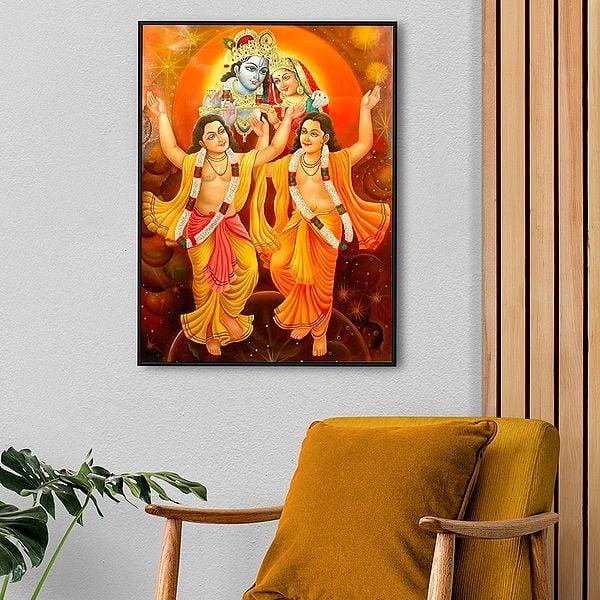 Exotic India Radha Krishna Bless Chaitanya And Nityananda Mahaprabhu 