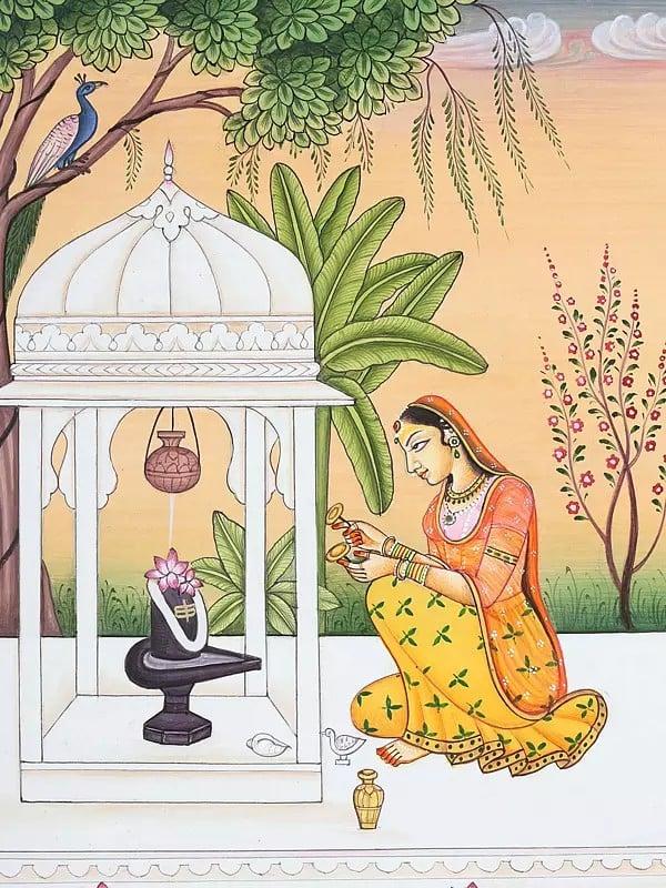 Exotic India Ragini Bhairavi (Worshipping Of Shiva Linga) 