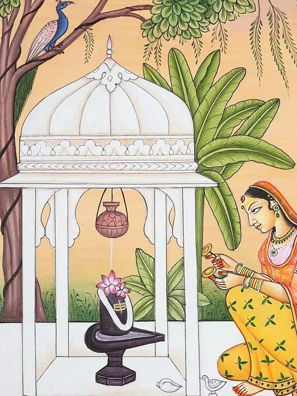 Exotic India Ragini Bhairavi (Worshipping Of Shiva Linga) 