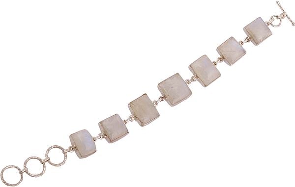 Exotic India Rainbow Moonstones Embellished Princess Bracelet 