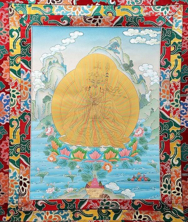 exotic india Rainbow Padmasambhava: A Source of Strength and Inspiration for Devotees 