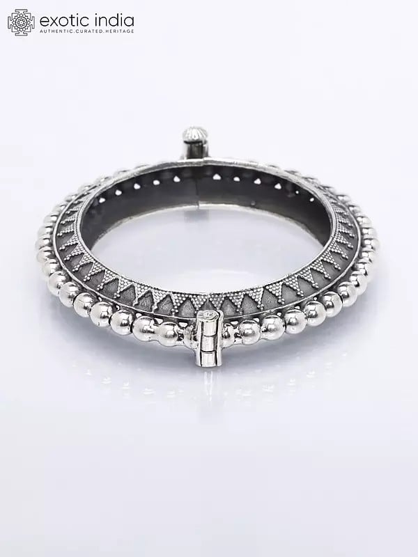 exotic india Rajasthani Style Sterling Silver Bangle (Price Per Piece) 