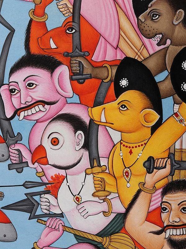 Exotic India Rama Killing Ravana : An Episode From Rama-Katha 