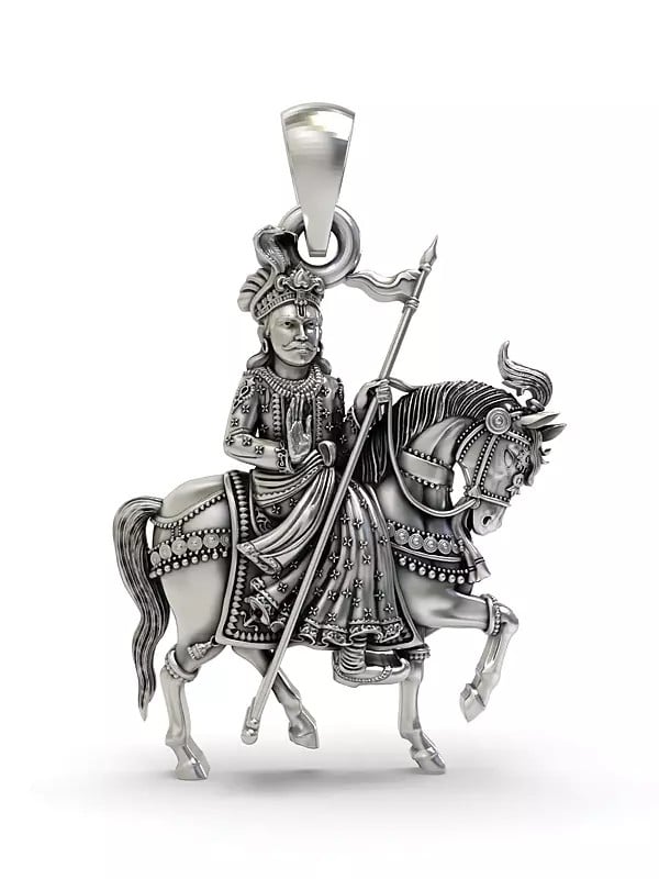 exotic india Ramdev Pir Baba Sterling Silver Pendant