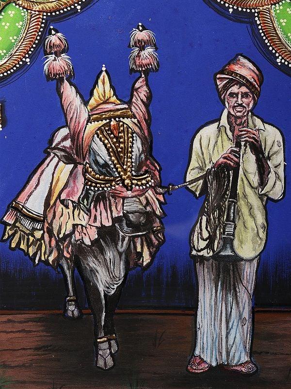 Exotic India Represent Dying Culture | Framed Tanjore Painting 