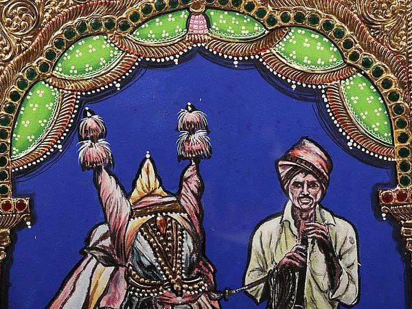 Exotic India Represent Dying Culture | Framed Tanjore Painting 