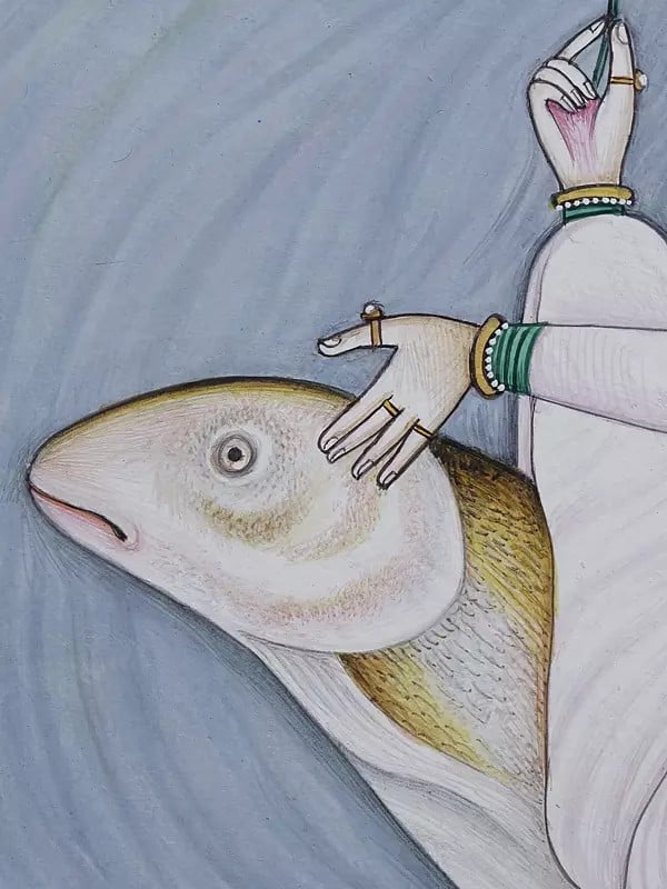 Exotic India River Goddess Ganga | Watercolor On Paper 