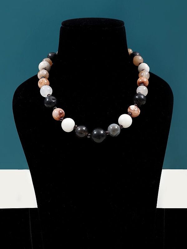 exotic india Round Agate Beads Necklace | Indian Gemstone Jewelry 