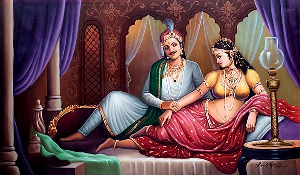 exotic india Royal Seduction Oil Painting On Canvas