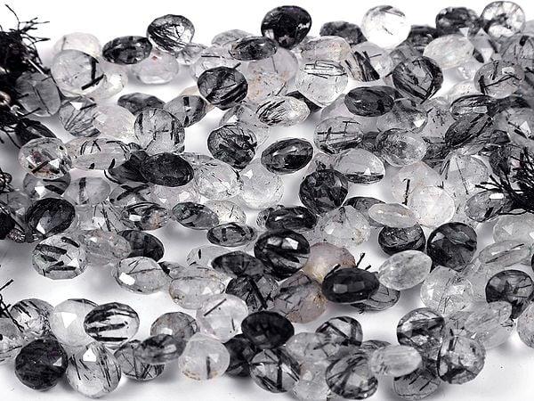 Exotic India Rutilated Quartz Briolette (Price Of 1 String) 