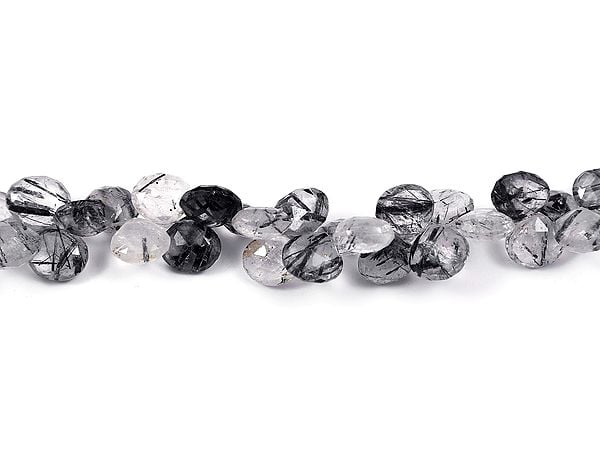 exotic india Rutilated Quartz Briolette (Price of 1 String) 