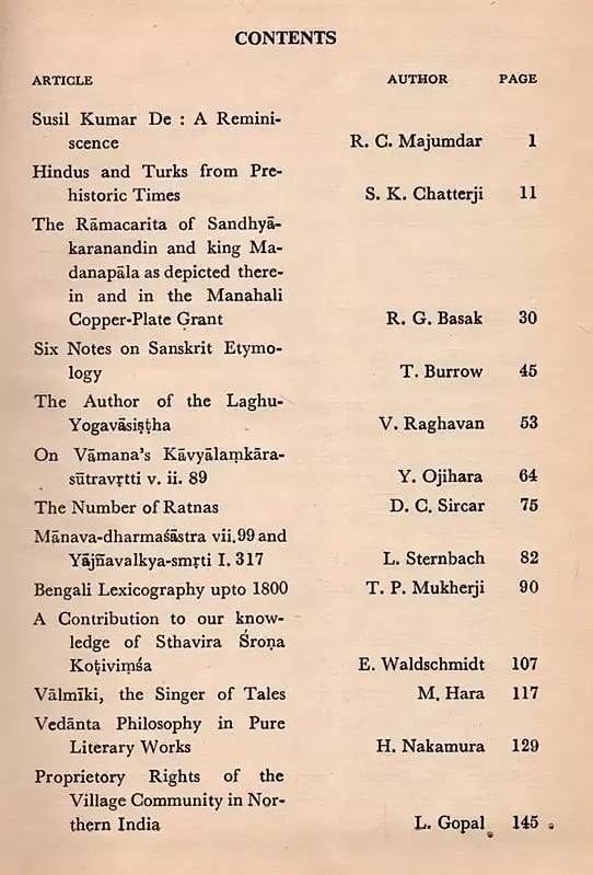 Exotic India S. K. De Memorial Volume (An Old And Rare Book) 