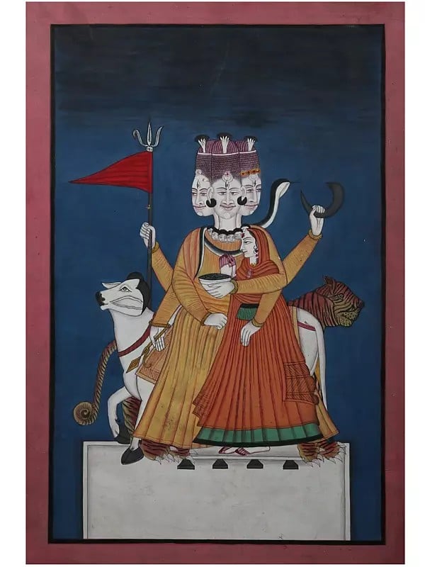 exotic india Sadashiva | Watercolor Painting on Paper 