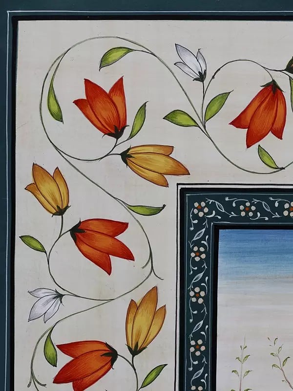 Exotic India Sadhu With A Serpent | Watercolor Painting 