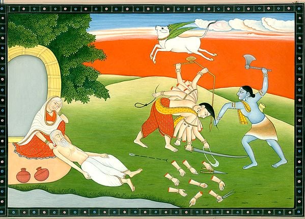 exotic india Saharabahu’s Downfall In The Hands Of Lord Parashurama