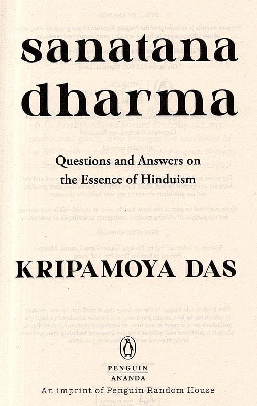 Exotic India Sanatana Dharma: Questions And Answers On The Essence Of Hinduism 