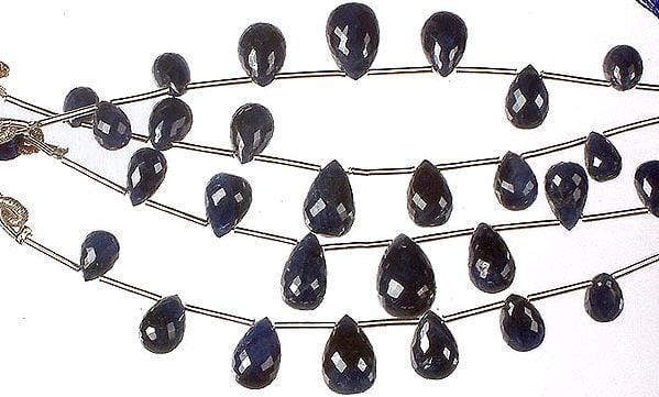 exotic india Sapphire Faceted Drops | Precious Stone Beads 