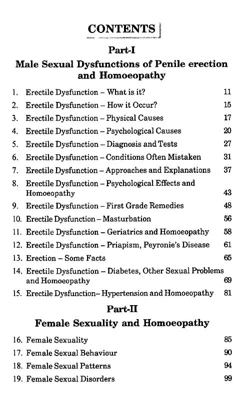 Exotic India Sexual Dysfunctions And Homoeopathy (Assessment And Treatment) 