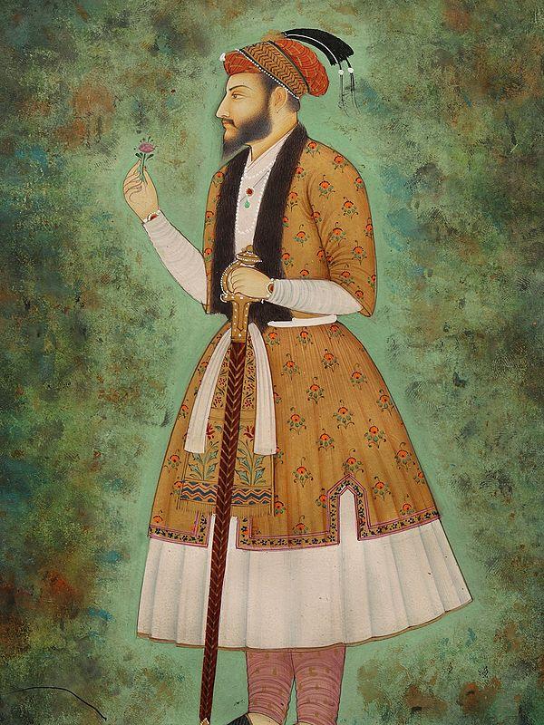 Exotic India Shah Jahan Painting | Watercolor On Paper 