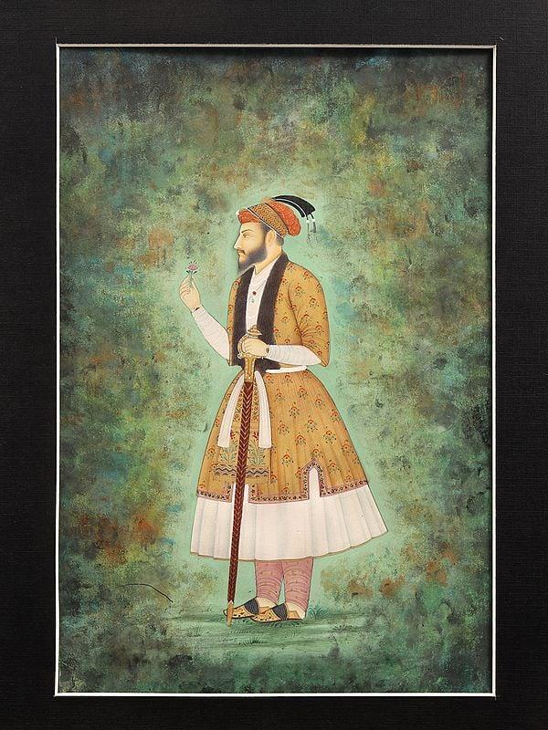 exotic india Shah Jahan Painting | Watercolor on Paper 